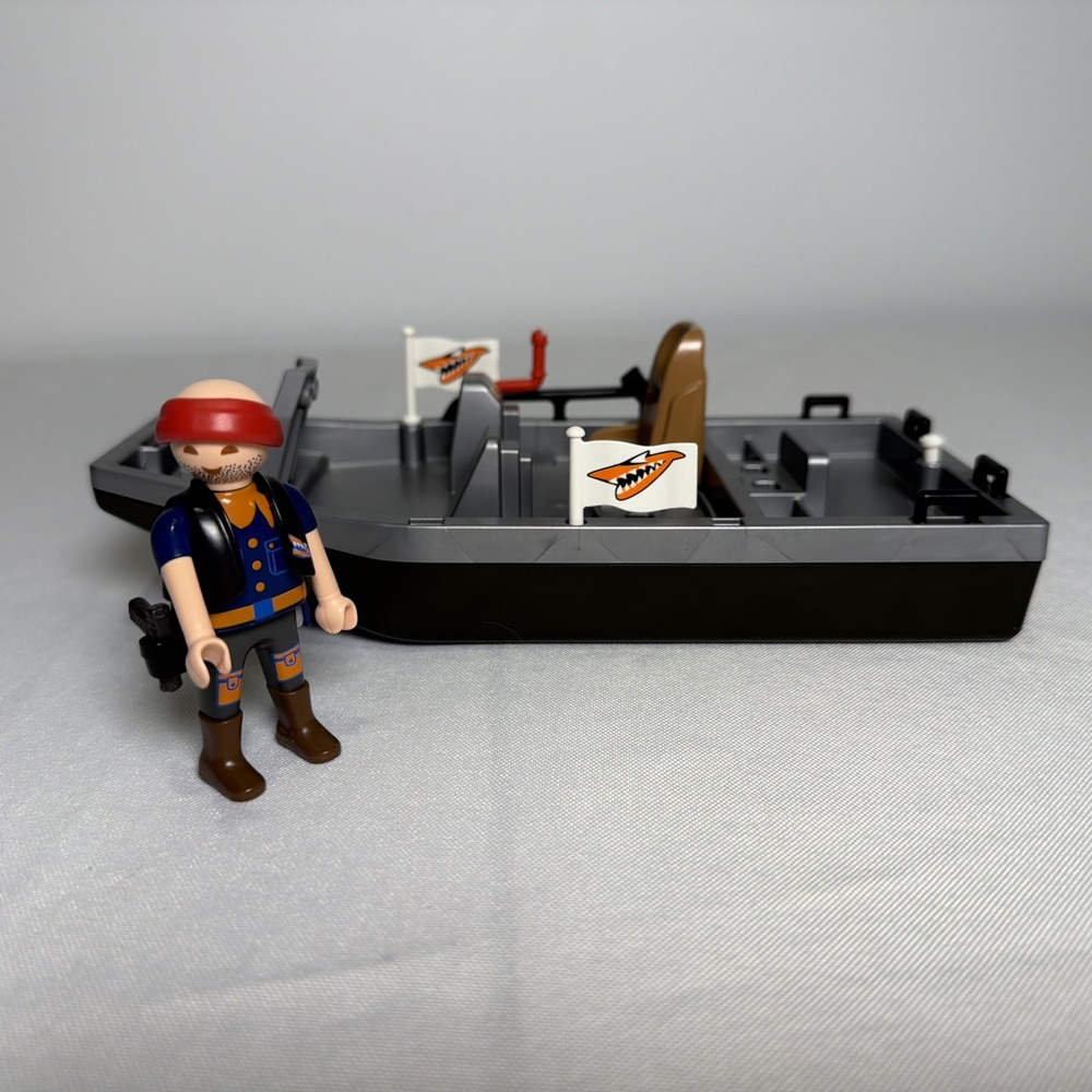 PLAYMOBIL Vintage Shark Boat And Captain